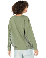 Пуловер H Halston Long Sleeve Dolman Mix Media Pullover, цвет Heather Deep Lichen Green/Deep Lichen Green
