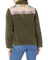 Пуловер Lucky Brand 1/2 Zip Quilted Sherpa Pullover, оливковый