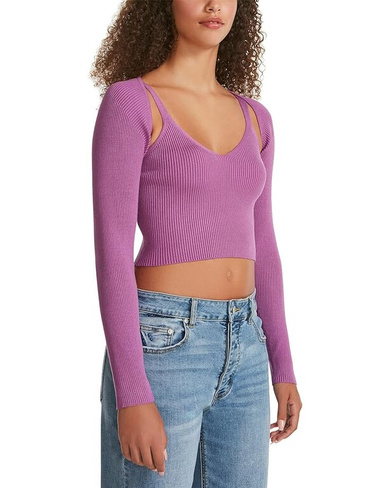 Свитер Madden Girl Sweater Shrug w/ Tank Set, цвет Mulberry
