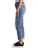 Джинсы Silver Jeans Co. 90s Boyfriend High-Rise Straight Leg Jeans L28355RCS204, цвет Light-Medium Indigo Wash