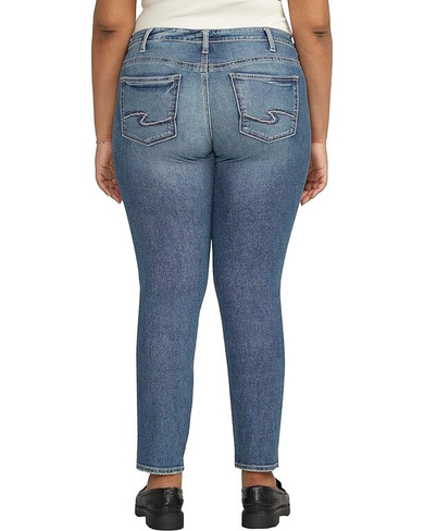 Джинсы Silver Jeans Co. Plus Size Britt Low Rise Straight Leg Jeans W90410EPX316, индиго