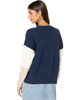 Свитер Madewell Color-Block V-Neck Pullover, цвет Heather Indigo