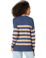 Свитер Madewell Stripe California Girls Pocket Pullover, цвет Heather Indigo