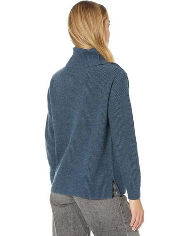 Свитер Madewell Button-Shoulder Turtleneck Sweater, цвет Heather Twilight