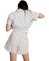Шорты Madewell Pull-On Shorts in Striped Signature Poplin, цвет Weathered Sky