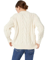 Свитер MANGO Otawa Pearl Beaded Cable Knit Sweater, цвет Light Beige