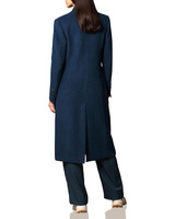 Пальто Avec Les Filles Wool Blend Double-Breasted Coat, цвет Deep Teal