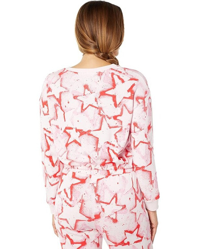 Толстовка Splendid Sundown Jessica Rubin Print Margo Pullover Sweatshirt, цвет Red Multi