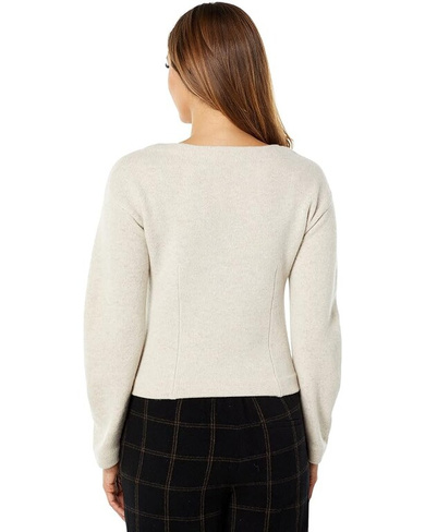 Свитер Vince Boatneck Wool and Cashmere Pullover Sweater, цвет Heather Dove Oat