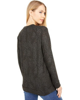 Пуловер Beyond Yoga Printed Favorite Raglan Crew Maternity Pullover, цвет Black Wild Cat