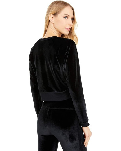 Пуловер Beyond Yoga Cropped Velvet Pullover, черный