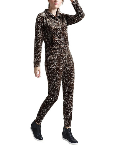 Брюки Juicy Couture Velour Joggers, цвет Neutral Combo Cheetah