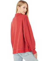 Толстовка Dylan by True Grit Shay Double Fleece Drop Shoulder Zip-Up Sweatshirt, красный