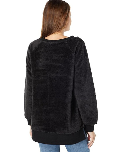 Толстовка Dylan by True Grit Dream Pile Plush Long Sleeve Crew Neck Sweatshirt, цвет Vintage Black