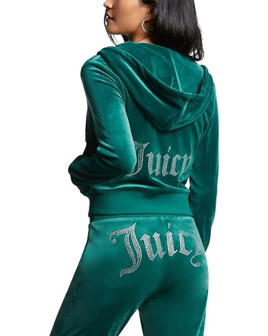 Худи Juicy Couture Bling Hoodie, цвет Jade Green