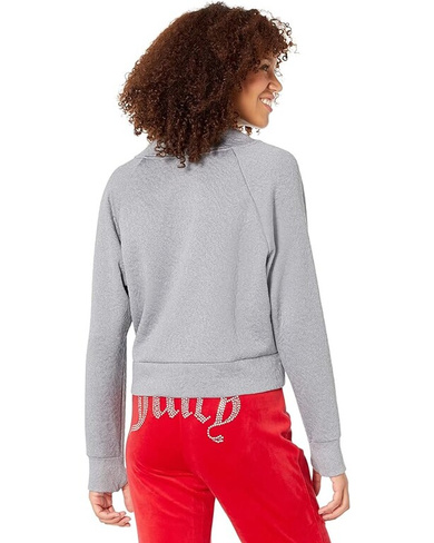 Пуловер Juicy Couture Sport Quilted Crop Pullover, цвет Light Grey Heather