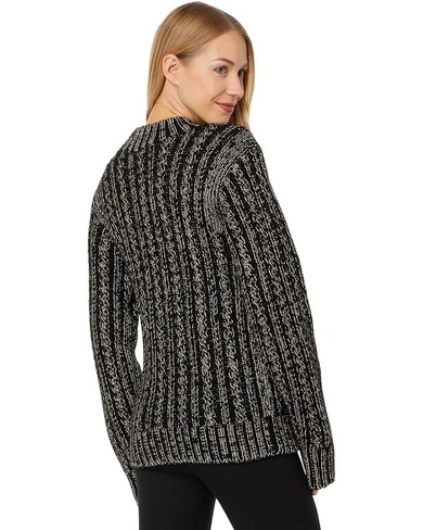 Свитер Blanc Noir Lurex Cable Knit Sweater, цвет Black/Gold
