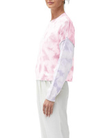 Свитер Michael Stars Sky Crystal Wash Boxy Crew Neck Pullover Sweater, цвет Rouge Combo