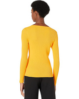 Свитер MILLY Cross Front Long Sleeve Sweater, цвет Tumeric