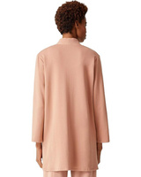 Куртка Eileen Fisher Tencel Organic Cotton Fleece High Collar Long Jacket, цвет Light Terracotta