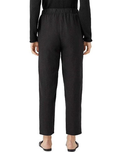Брюки Eileen Fisher Tapered Ankle Pants in Tencel and Linen, черный