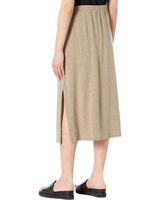 Юбка Eileen Fisher Full-Length Flared Skirt with Side Slits in Melange Tencel Jersey, цвет Tarragon