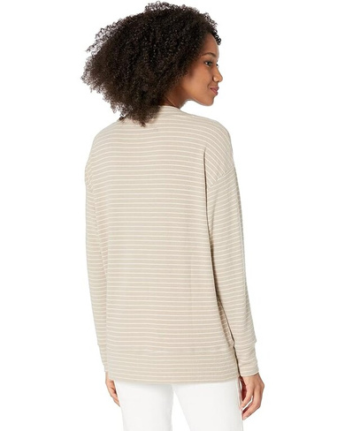 Толстовка bobi Los Angeles Hermosta Stripe V-Neck Sweatshirt, цвет Tan/White
