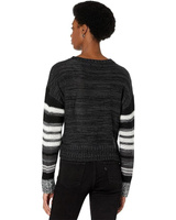 Свитер Rock and Roll Cowgirl Sweater with Stripe Sleeves 46-2361, черный