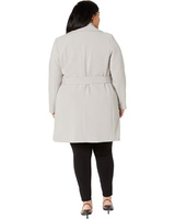 Пальто LAUREN Ralph Lauren Plus Size Front Wrap Crepe Dress Coat, цвет Cork