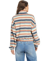 Куртка Roxy Dawn To Dusk Fleece Jacket, цвет Blue Surf Blanket Stripe