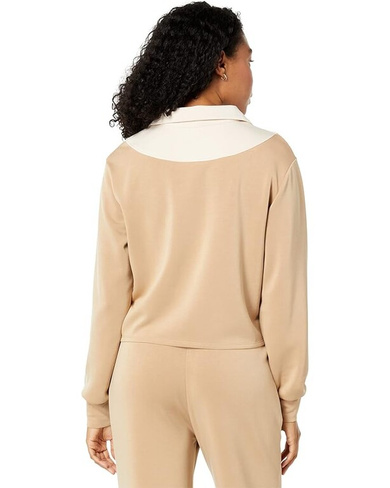 Пуловер THRIVE SOCIETE Luxe 1/2 Zip Pullover, цвет Fawn/Crème Brulee