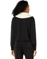 Пуловер THRIVE SOCIETE Luxe 1/2 Zip Pullover, цвет Black/Crème Brulee