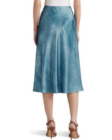 Юбка LAUREN Ralph Lauren Tie-Dye Print Satin Skirt, цвет Provincial Blue Multi