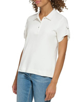 Поло Calvin Klein Short Sleeve D-Ring Polo, цвет Soft White