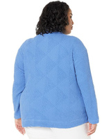 Свитер NIC+ZOE Plus Size Zip It Up Sweater, цвет Blue Tide
