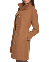Пальто Calvin Klein Stand Collar Coat, цвет Chocolate