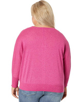 Свитер NIC+ZOE Plus Size Soft Sleeve Twist Sweater Tee, цвет Shocking Pink