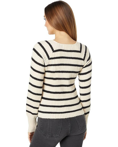 Свитер Saltwater Luxe Rickie Long Sleeve Stripe Scoop Neck Sweater, цвет Vanilla