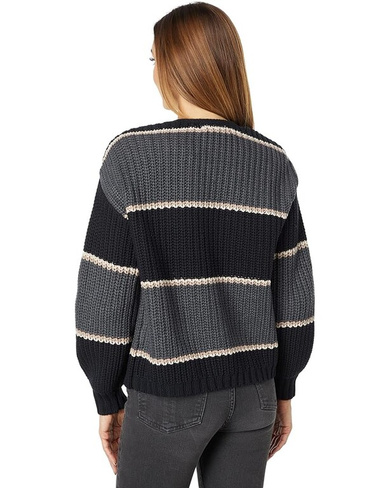 Свитер Saltwater Luxe Rosa Long Sleeve Stripe Cardigan Sweater, черный