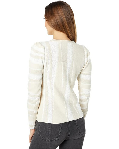 Свитер Saltwater Luxe Connell Long Sleeve Mixed Media Sweater, цвет Vanilla