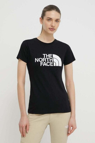 Хлопковая футболка The North Face, черный