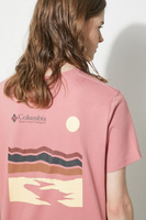 Хлопковая футболка Boundless Beauty Columbia, розовый