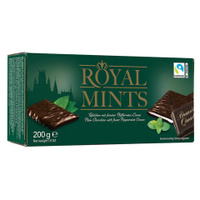 Шоколад порционный HALLOREN "Royal Mints" с мятной начинкой, 200 г, картонная коробка