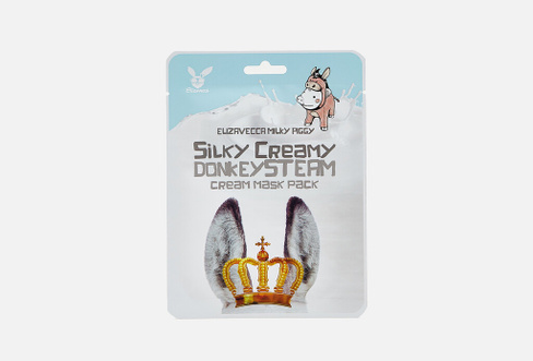 MILKY PIGGY Silky Creamy Donkey Steam Cream Mask Pack 1 шт Тканевая маска для лица ELIZAVECCA