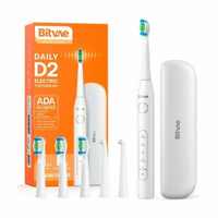 Электрическая зубная щетка Bitvae D2 Daily Toothbrush, звуковая, 40000 дв/мин, 4 насадки Мега