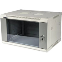 Шкаф коммутационный LanMaster TWT-CBWPG-12U-6X6-GY настенный, стеклянная передняя дверь, 12U, 600x600 мм