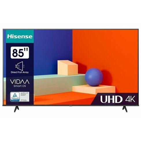 Телевизор HISENSE 85A6K, 85 дюймов, 4k, usb, hdmi, Smart, черный