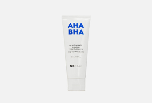 Wish Planner AHA/BHA Foam Cleanser 100 мл Очищающая пенка для умывания с AHA/BHA кислотами для проблемной кожи NEXTBEAU