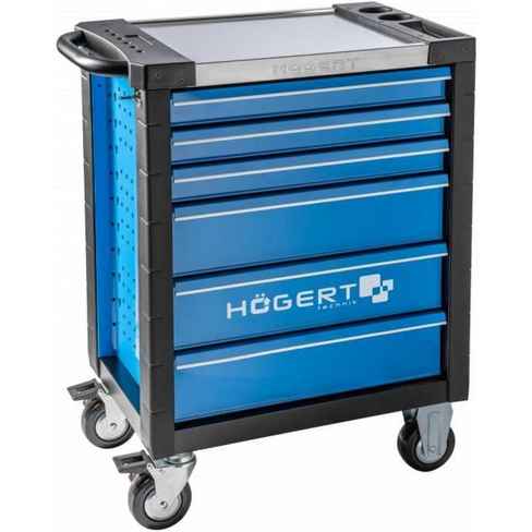 Тележка инструментальная HOEGERT TECHNIK 6 ящиков Premium HT7G571