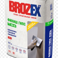 Шпаклевка гипсовая финишная BROZEX WR65 ФИНИШ ГИПС 17кг(пал.64шт) Brozex